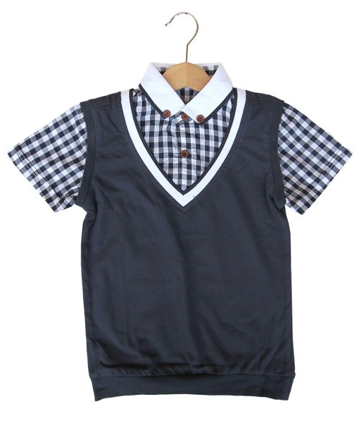 Vest Shirt Combi - Blue Dark 1