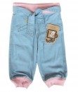 Pink Lining Knot Knee Jeans