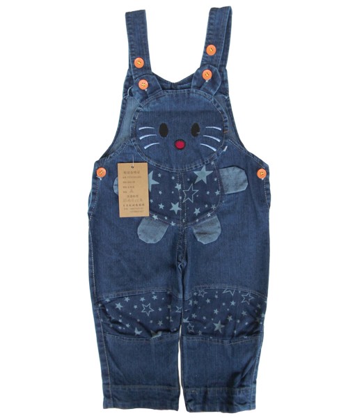 Cat Applique Jeans Overall 1