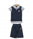 Stripe Vest Navy Tee + Pant