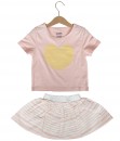 Love Peach Top + Stripe Skirt