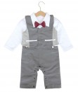 Vest Formal Romper - Grey