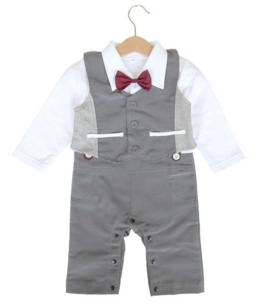 Vest Formal Romper - Grey 1