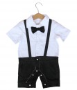 Suspender Pant Romper - Black