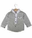 Polka Lining Plaid Shirt - Black