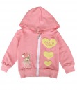 Heart Girl Hoodie Top - Peach