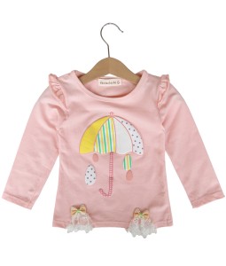 Heart Girl Hoodie Top - Peach Light