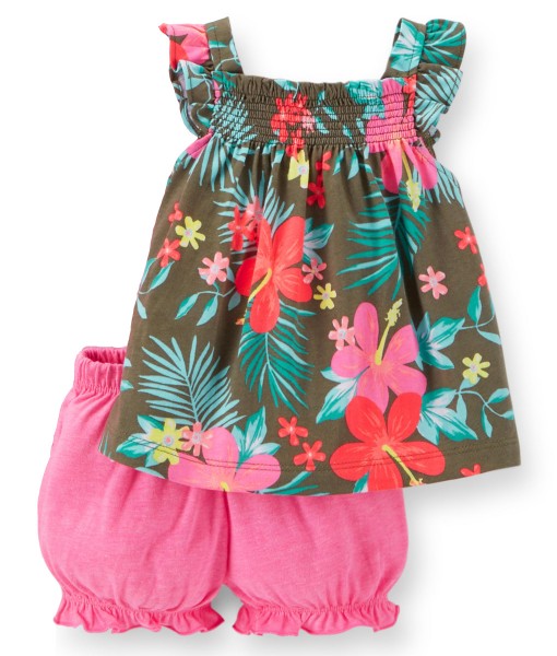 Green Flower Top + Bloomer Pant 1