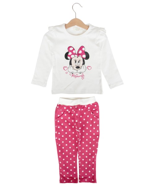 Minnie Smile White Top + Pink Pant 1