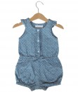 Polka Denim Bloomers Romper