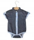 Blue Denim Bodysuit Shirt