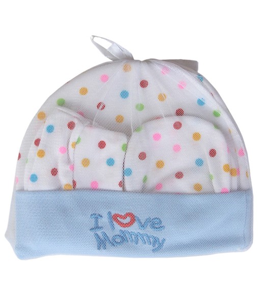 Baby Hat, Mitten and Booties - Blue Love 1