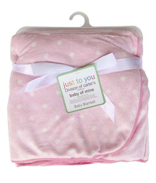 Baby Blanket - Pink Polka 1