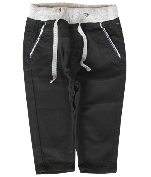 Waistband Stripe Lining Pant - Black 1