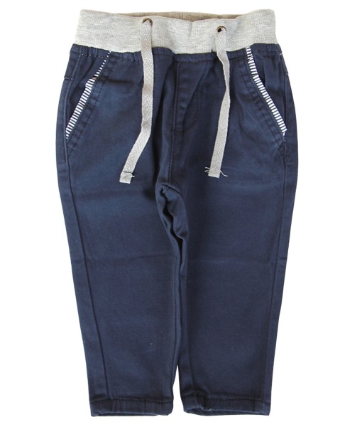 Waistband Stripe Lining Pant - Blue 1