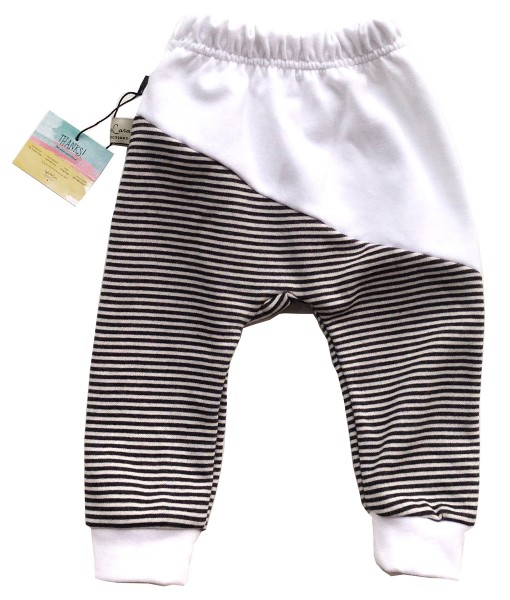 Two Tone Jogger Pant - White Stripe 1