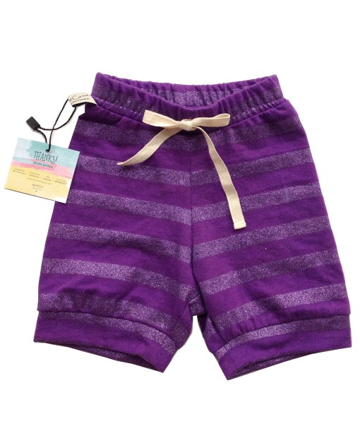 Pattern Short Pant - Purple Glitter 1