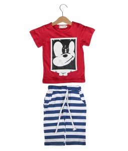 Character Face Red Tee + Pant