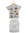 Fast Food Grey Tee + Pant