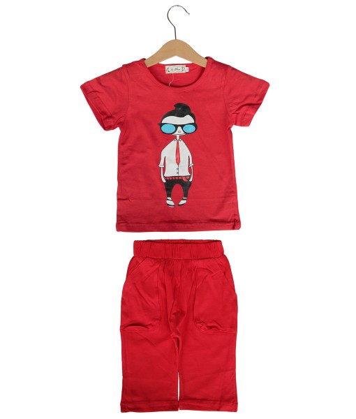 Stylish Boy Red Tee + Pant 1