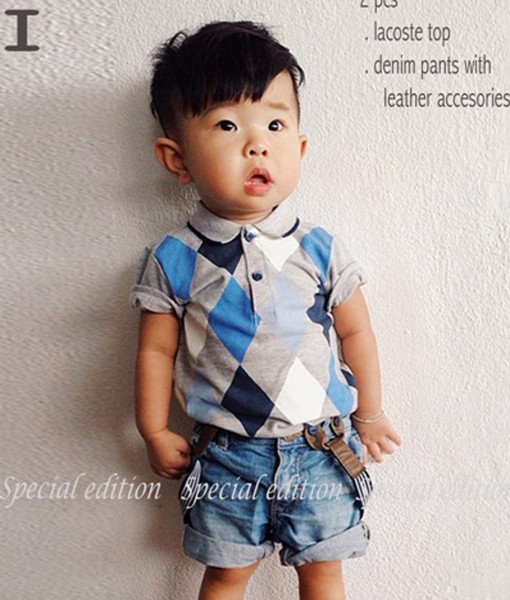 Diamond Collared Tee + Jeans + Swing Belt