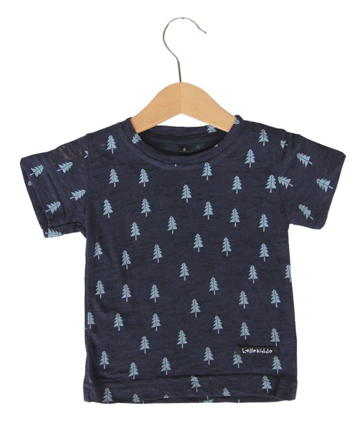 Kiddo Pattern Tee - Turquoise Cat 1