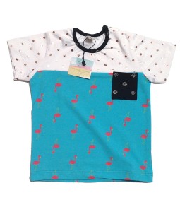 Fusion Tee - Blue Flamingo