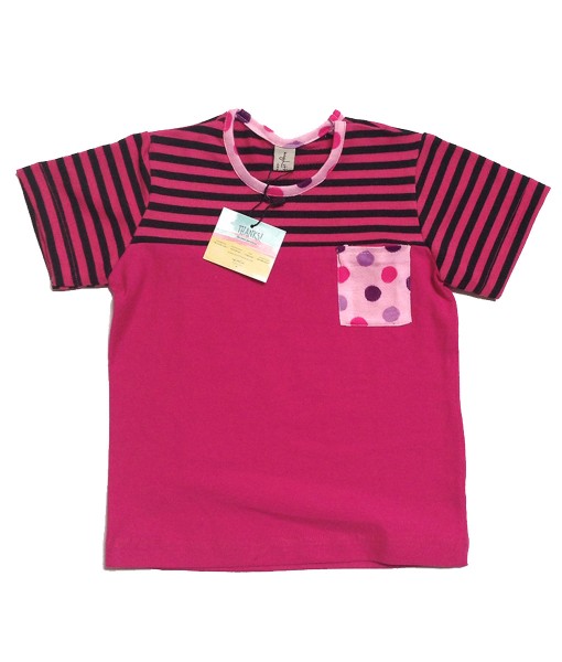 Fusion Tee - Pink Stripes 1
