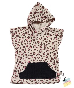 Hoodie Tee - Beige Leopard