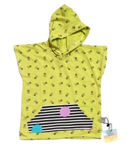 Hoodie Tee - Lime Skull