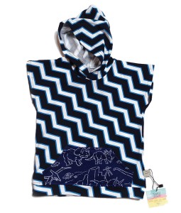 Hoodie Tee - NAvy ZigZag