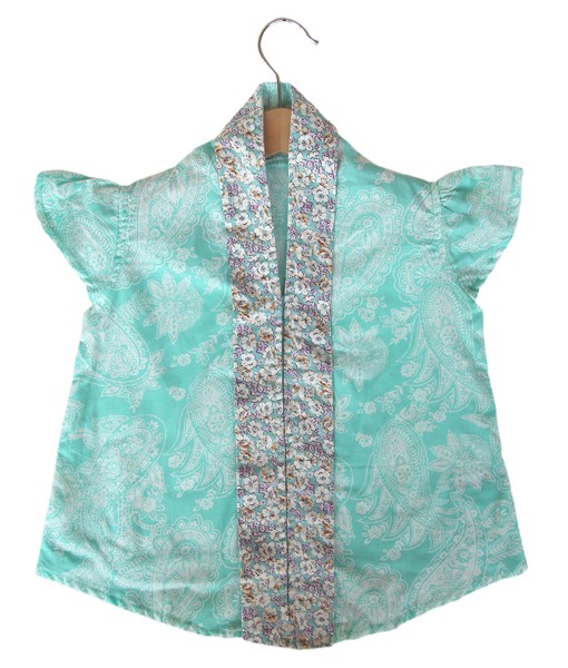 Mis Juju Top - Turquoise Flower 1