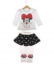 Minnie Polka Bow Top + Pant - White