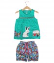 Rabbit Bus Green Top + Floral Pant