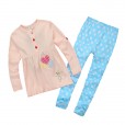 Mouse Balloon Peach Tee + Polkadot Blue Pant