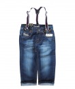 Suspender Blue Dark Kids Jeans