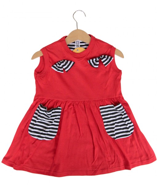 Stripe Red Black Dress 1