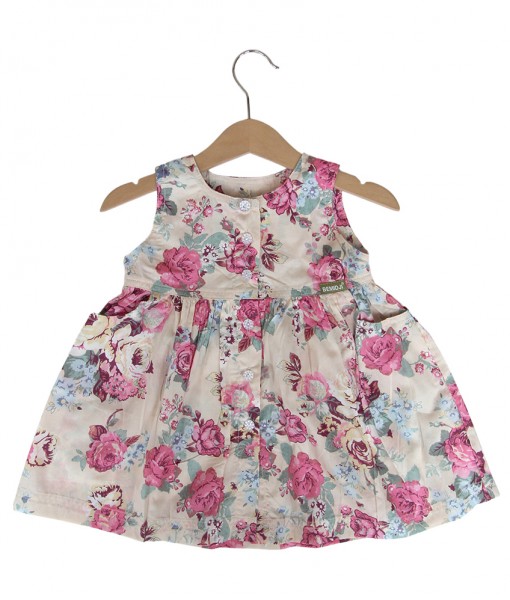 Violet Dress - Floral Beige 1