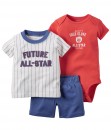 All Star Tee + Red Bodysuit + Blue Pant