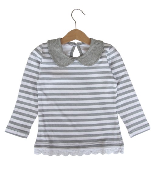 Sweet Stripe Grey Tee 1