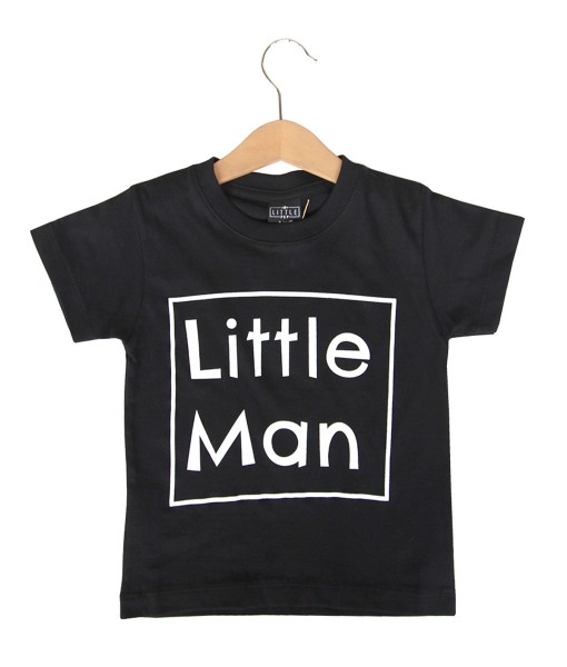 Little Man Black Tee 1