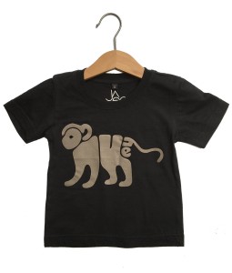 Animol Black Tee - Monkey