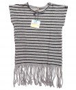 Beach Fringe - Grey Stripes