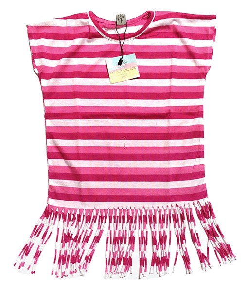 Beach Fringe - Pink Stripes 1