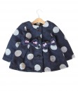Polka Bow Coat - Blue