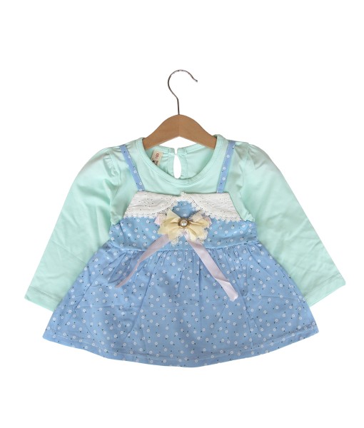 Pinafore Lace Dress - Turquoise 1