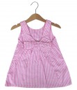 Bow Backless Dress - Stripe Pink