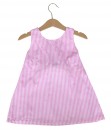 Bow Backless Dress - Stripe Pink