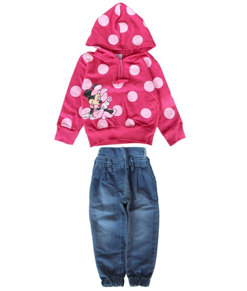 Polka Minnie Hoodie + Jeans 1
