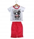 Pug Dog Tee + Red Pant